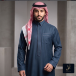 Blue Embroidered Thobe