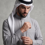 Elite Steel Grey Thobe - Image 2