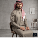 Premier Al-Madinah Mixed Cotton-Wool Thobe - Image 2