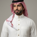 Thobe with Gold Stud Detailing